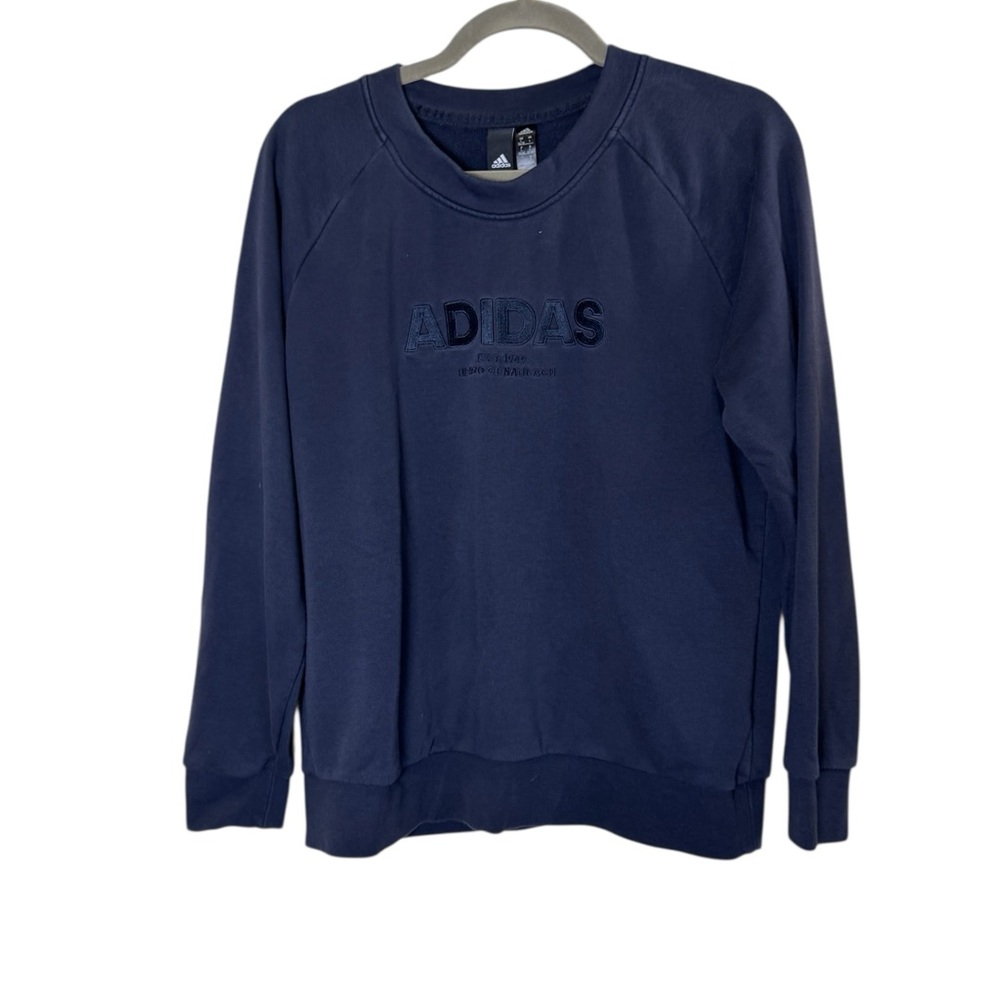adidas Women's Essentials Athletic Lounge Allcap Sports Sweatshirt in Ink Sz L